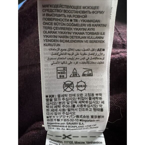 Banana Republic Cardigan 100% Merino Wool V-Neck burgundy Button Womens Sz Small - Picture 13 of 15